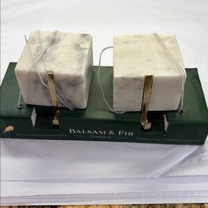 Balsam & Fir Set of 2 Marble Stocking Holders